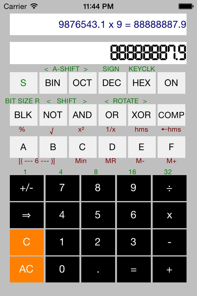 CMCalc screenshot 2