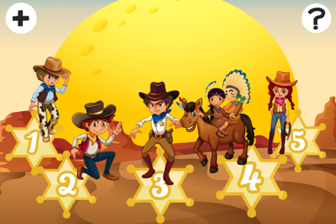 A Cowboys Shadow Game to Learn and Play for Children screenshot 3