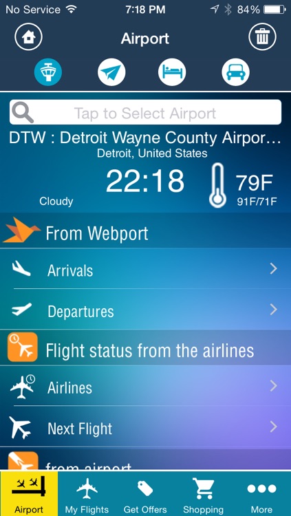Detroit Airport Pro (DTW) Flight Tracker Wayne County