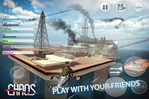 CHAOS Combat Copters HD -­ #1 Multiplayer Helicopter Simulator 3D screenshot 2