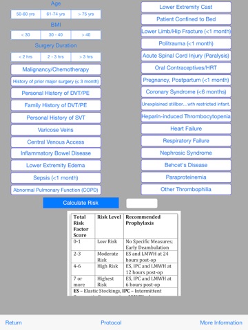 Thromboembolism Risk - "iPad Edition" screenshot 2