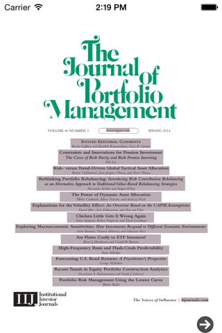 Journal of Portfolio Management screenshot 3