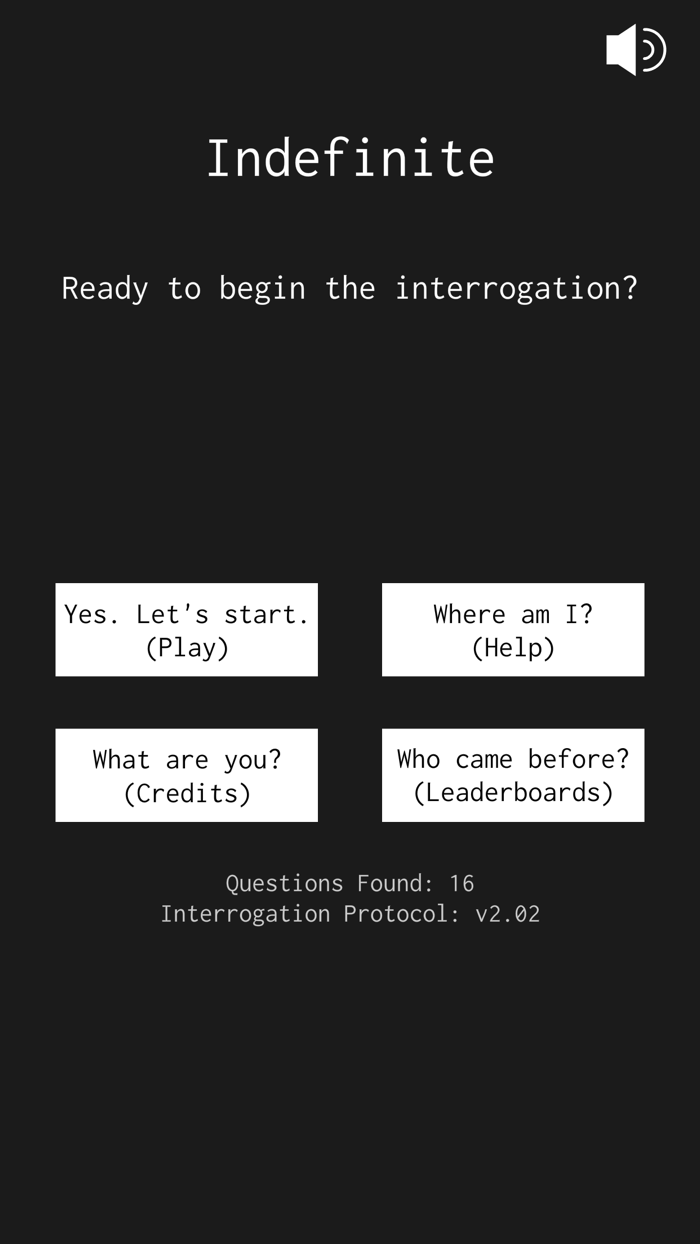 Indefinite Interrogation Game