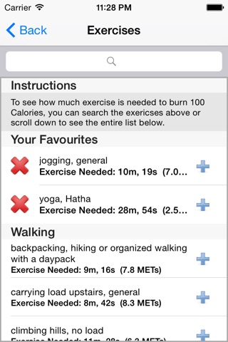 How Much Exercise Calorie Calculator - Exercise Needed for a Given Calories Burned screenshot 2