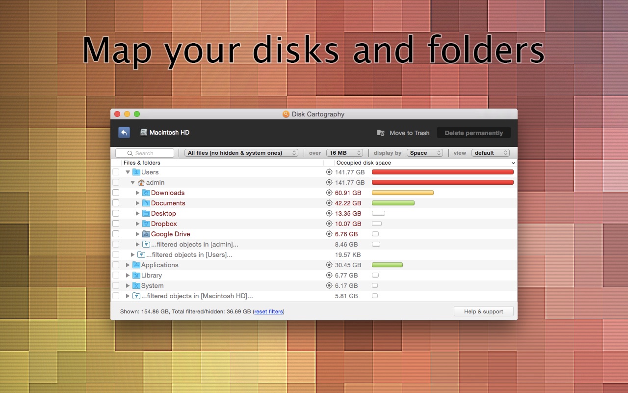 Screenshot do app Disk Cartography - clever disk space analyzer