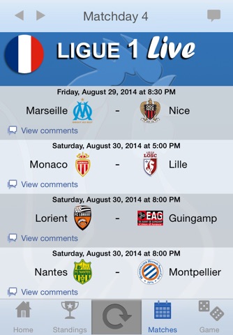 French Ligue Live 2014-2015 screenshot 3