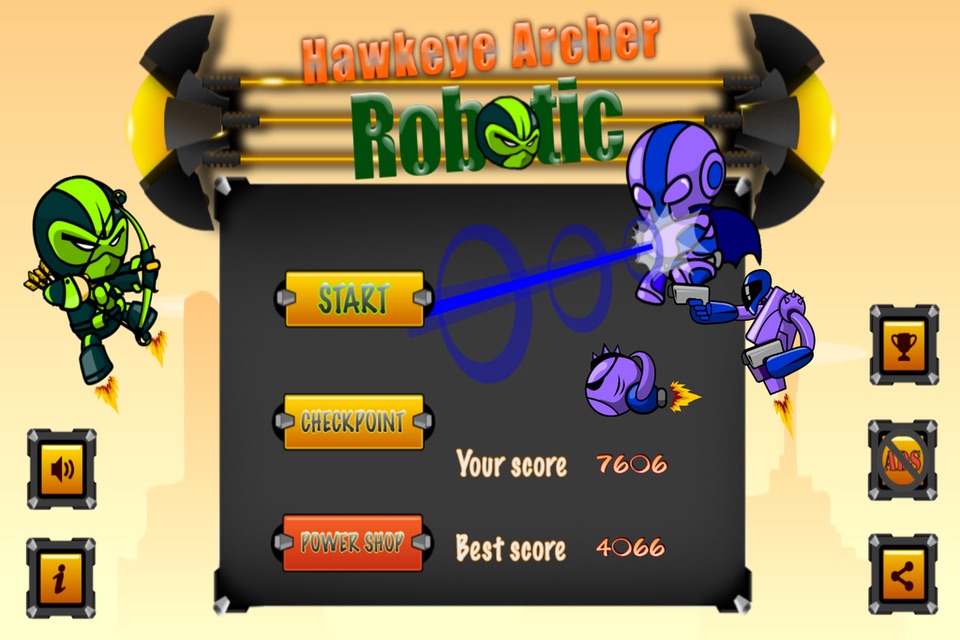 Hawkeye Archer Robotic - Superheroes alliance shooting adventure game screenshot 2