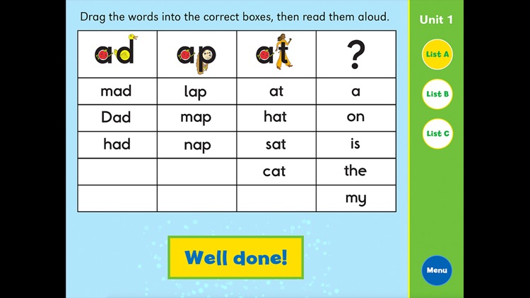 Letterland Grade One Word Sort screenshot-3