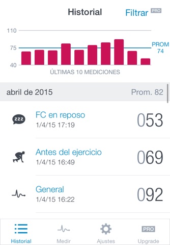 Runtastic Heart Rate Monitor screenshot 2