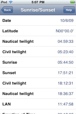 iNA Digitial Nautical Almanac screenshot 4