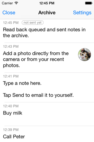Captio - Email yourself with 1 tap screenshot 3
