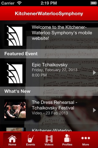 Kitchener Waterloo Symphony screenshot 2