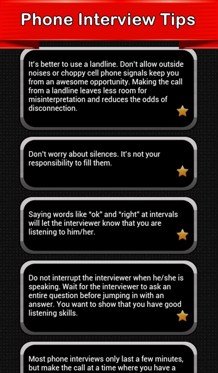 Phone Interview Tips