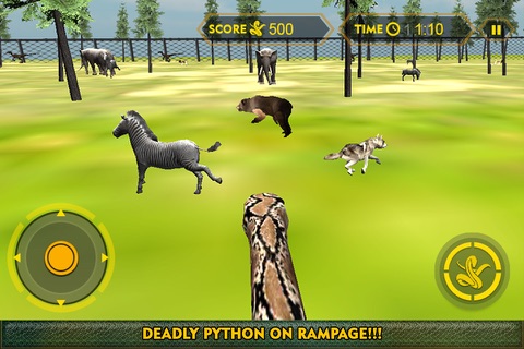 Real Snake Attack Simulator 3D – Hunt for wolf, elephant, tiger & survive in the jungle screenshot 3