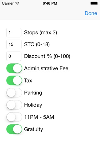 LimoCalc screenshot 3