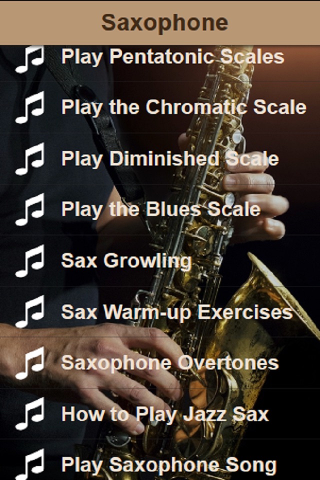 Saxophone Lessons - Learn To Play The Saxophone screenshot 2