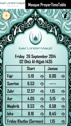 East London Masjid Prayer Time Table(圖2)-速報App