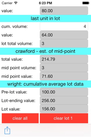 Learning and Experience Curve Calculator - ExpCalc1 screenshot 2