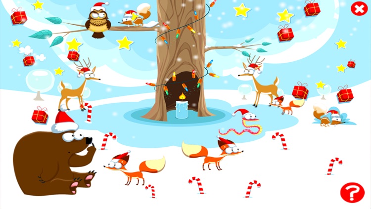 A Christmas Tale: a game to learn and play for children with animals of the snowy wood