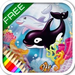 Ocean - The encyclopedia of the sea animals for kids and parents. Childrens book and coloring games. Free version.