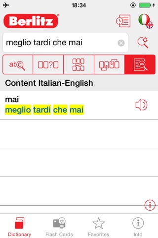 Italian <-> English Berlitz Basic Talking Dictionary screenshot 3