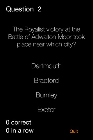 Endless Quiz - English Civil War screenshot 2