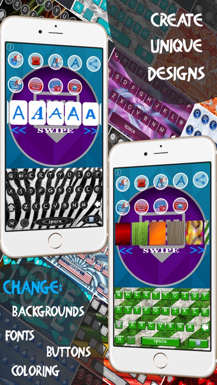 Keyboard Maker - Custom Keyboards Creator allows custom keys, font, backgrounds & photo backgrounds