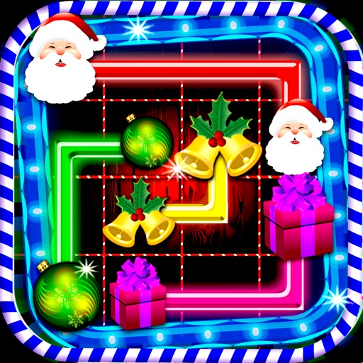 A happy christmas character flow free brain puzzle game FREE icon