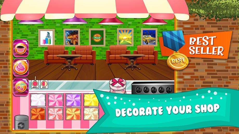 【图】Cupcake Dessert Pastry Bakery Maker Dash – candy food cooking game!(截图3)