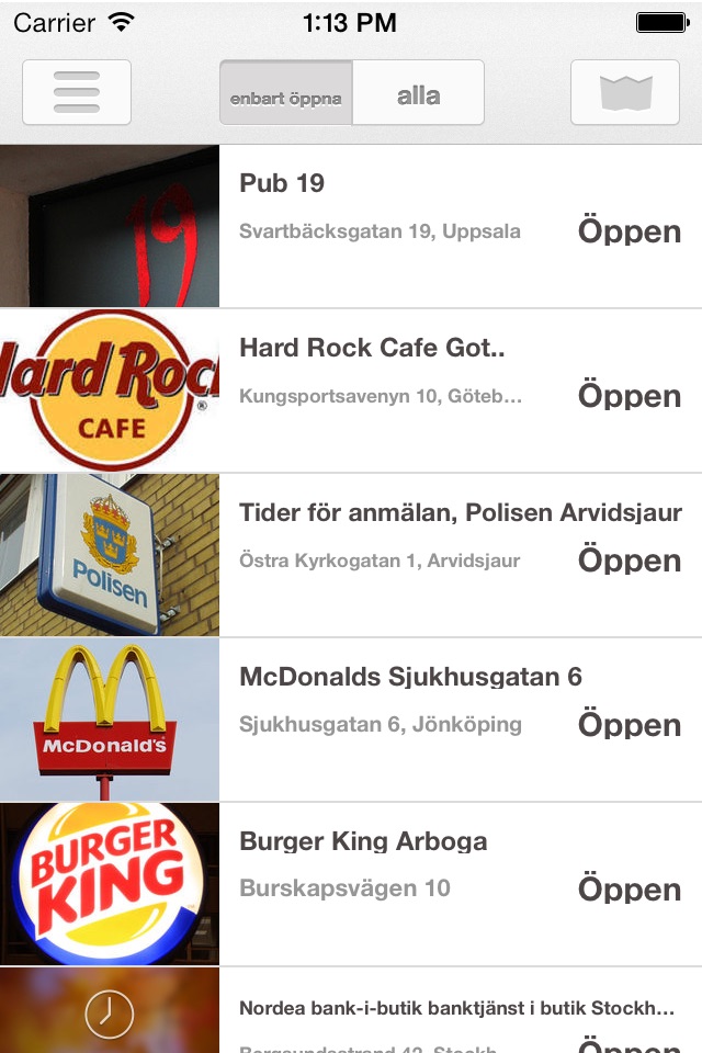 Öppettider Sverige screenshot 2