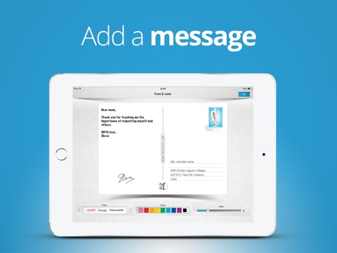 Felicitaro for iPad: personalized postcards screenshot 3