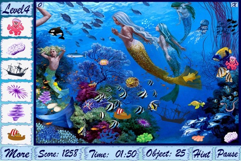 Hidden Objects Game - Mermaids screenshot 4