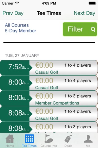 Hollystown Golf Club Members Tee Times screenshot 2