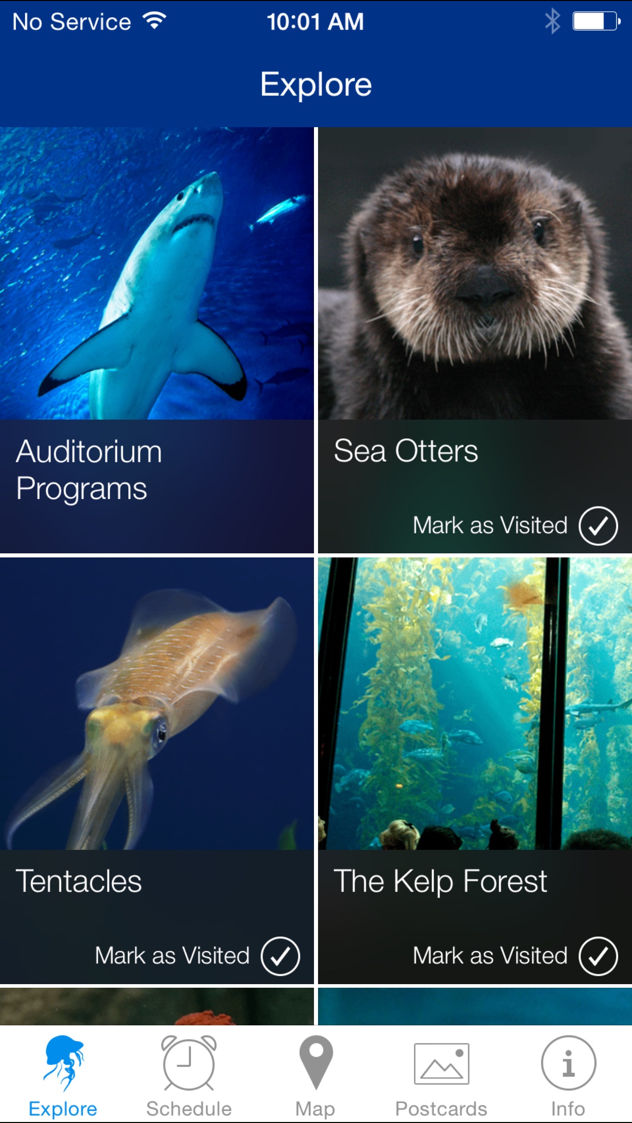 Screenshot do app Monterey Bay Aquarium