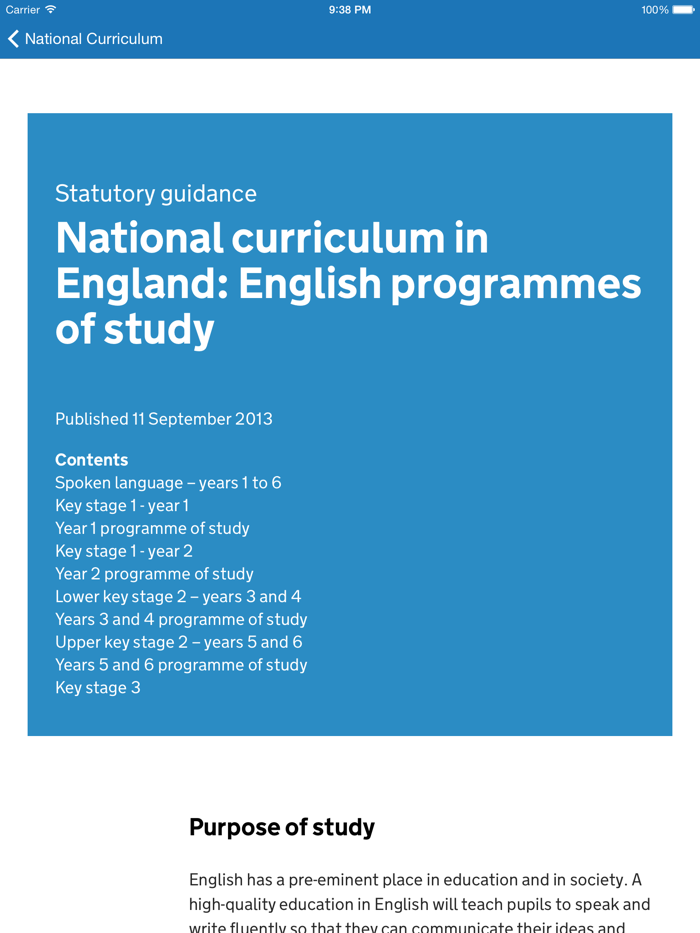 National Curriculum