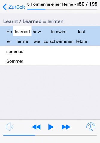 Englische unregelmäßige Verben screenshot 3