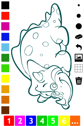 A Dinosaurs Coloring Book for Children: Learn to color with dinos screenshot 4