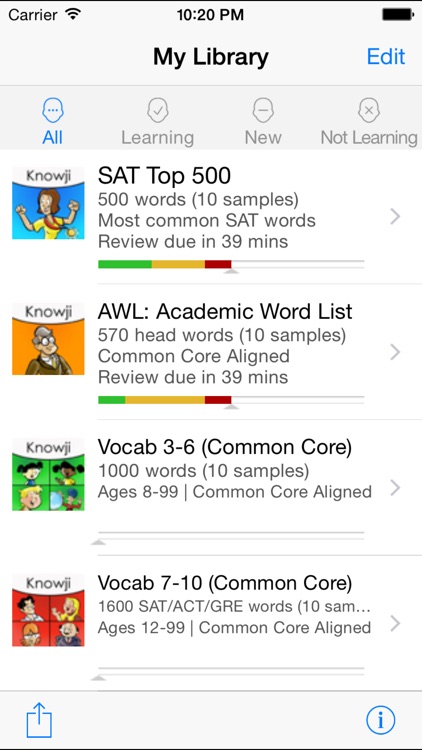 Knowji Vocab Lite Audio Visual Vocabulary Flashcards for SAT, GRE, ACT, TOEFL, IELTS, ISEE Exam Takers screenshot-4