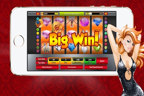 A Diamonds and Gems Mega Slot-Machine: Free Loose Slots Games screenshot 3