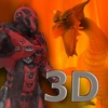 Red Dragon Robot Attack - An Epic 3D Arial battlefield apocalypse