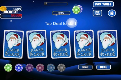 AAA Christmas Jackpot Joy Poker Pro - good casino lottery table screenshot 2