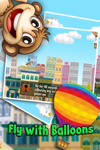 Flying Monkey City Baloon Rush - Endless Running and Flying Adventure Game FREE screenshot 4