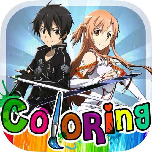 Coloring Book Anime & Manga Painting Photos Free Sword Art Online Edition icon