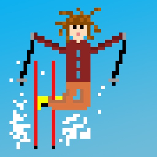 Pixel Skier Icon