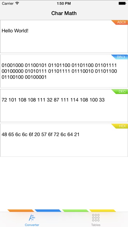 Char Math - "iOS edition"