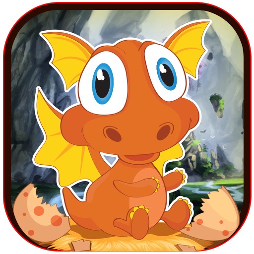 A Cute Little Egg Dragons Reach To Taste Their Stinky Targets in the Woods Free icon