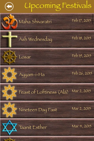 Festivals and Holy Days screenshot 3