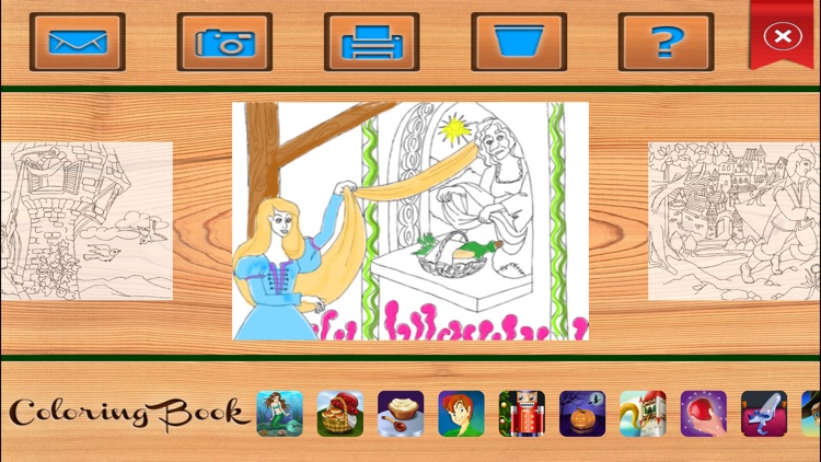 Rapunzel. Coloring book for children.