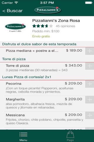 Pizzaliannis a Domicilio screenshot 3