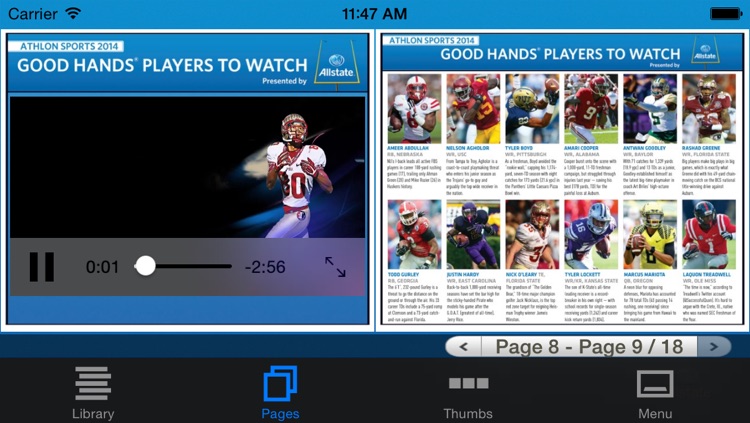 Allstate College Football Magazine